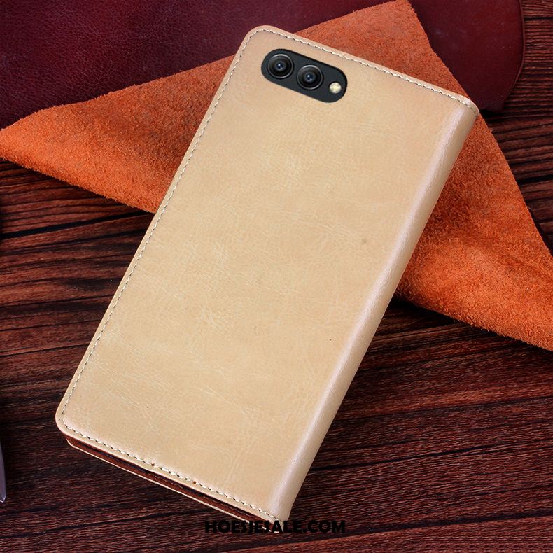 Huawei Nova 2s Hoesje Bescherming Leren Etui Mode Bedrijf Rood Kopen