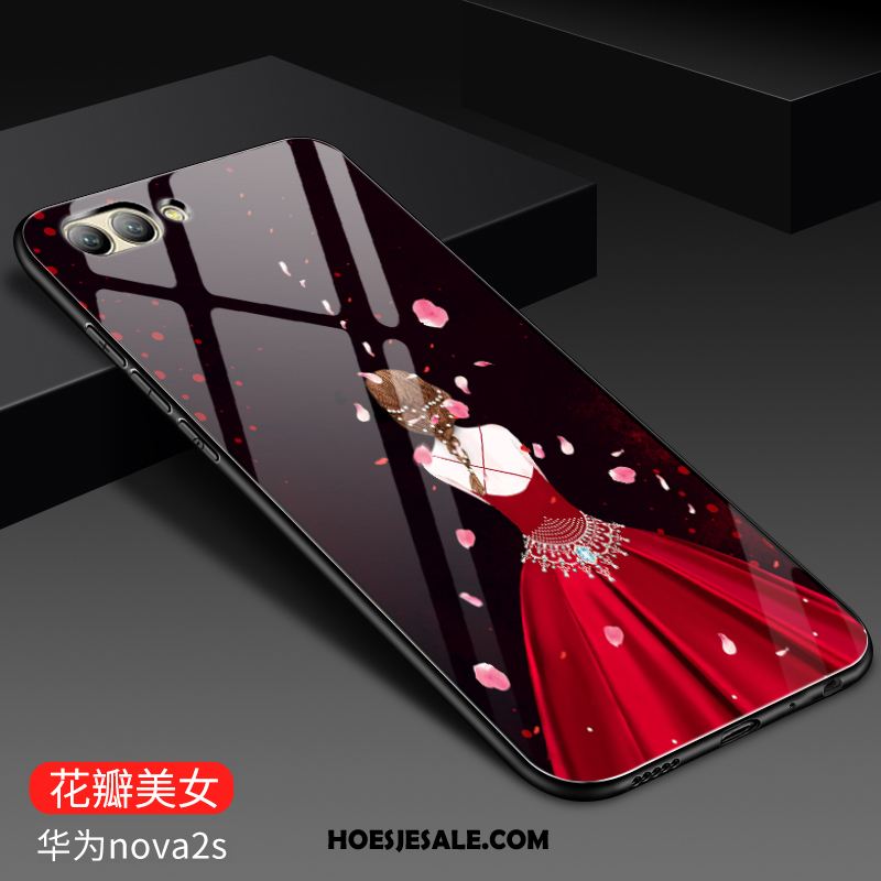 Huawei Nova 2s Hoesje Blauw Hoes Zacht Glas Mobiele Telefoon Sale