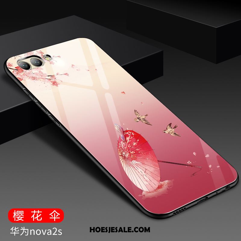 Huawei Nova 2s Hoesje Blauw Hoes Zacht Glas Mobiele Telefoon Sale