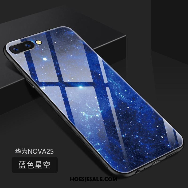 Huawei Nova 2s Hoesje Hoes All Inclusive Gehard Glas Scheppend Blauw Korting