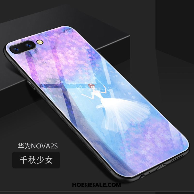 Huawei Nova 2s Hoesje Hoes All Inclusive Gehard Glas Scheppend Blauw Korting