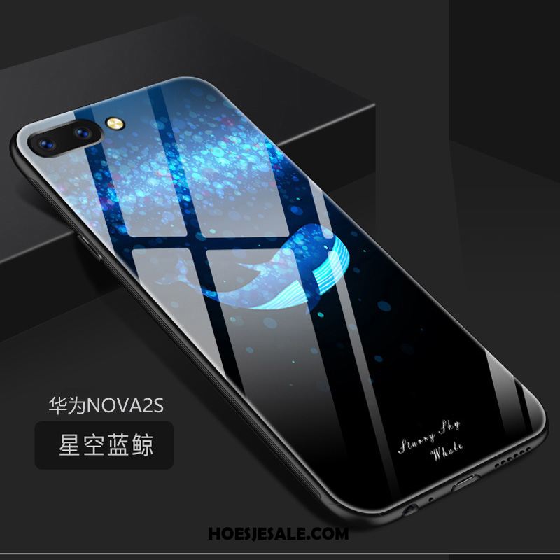 Huawei Nova 2s Hoesje Hoes All Inclusive Gehard Glas Scheppend Blauw Korting