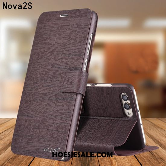 Huawei Nova 2s Hoesje Kaart Goud Leer Mobiele Telefoon Bescherming Online