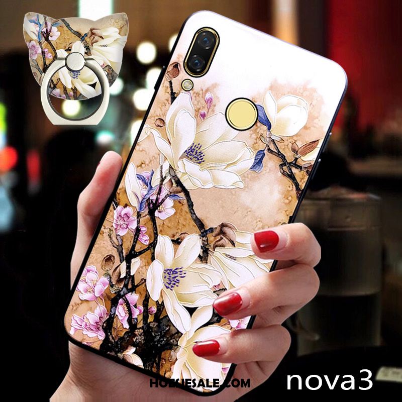 Huawei Nova 3 Hoesje Chinese Stijl Mobiele Telefoon Blauw Gesp Hanger Kopen