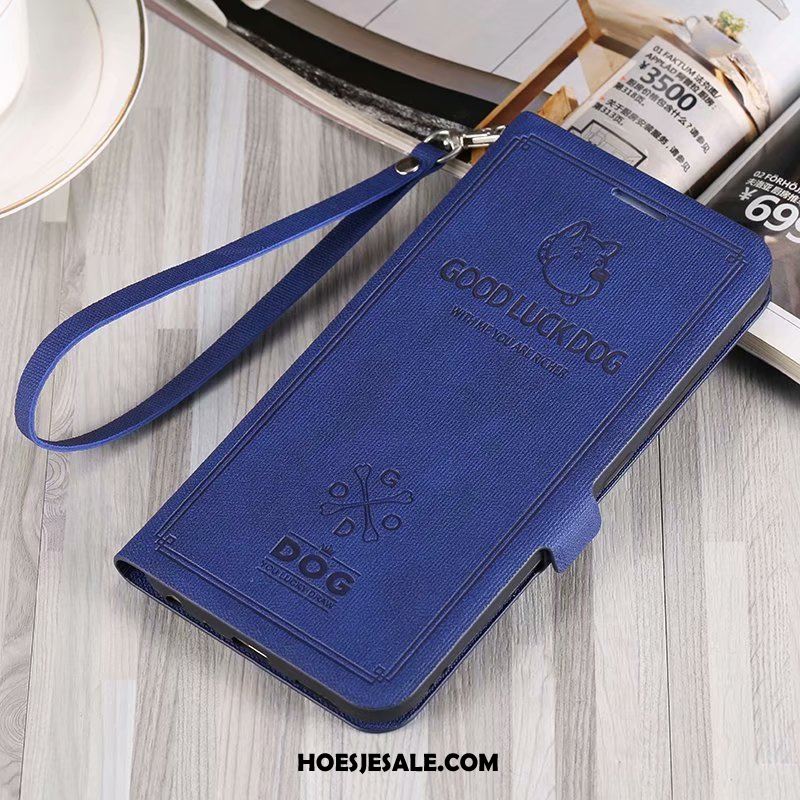 Huawei Nova 3 Hoesje Folio Anti-fall Blauw Leren Etui Bescherming Sale