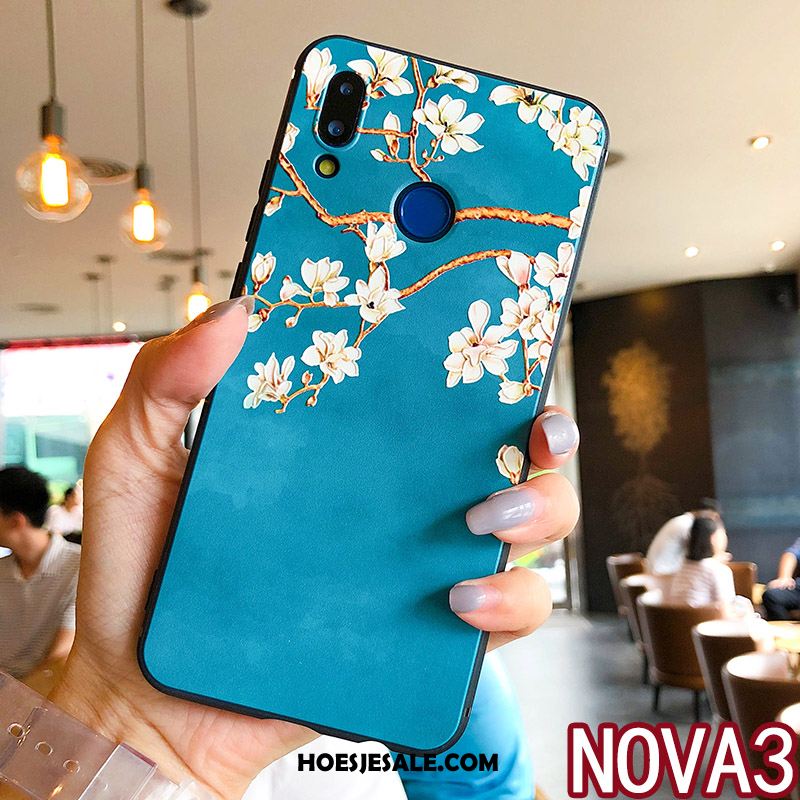 Huawei Nova 3 Hoesje Hanger Siliconen Reliëf Anti-fall Trendy Merk Aanbiedingen