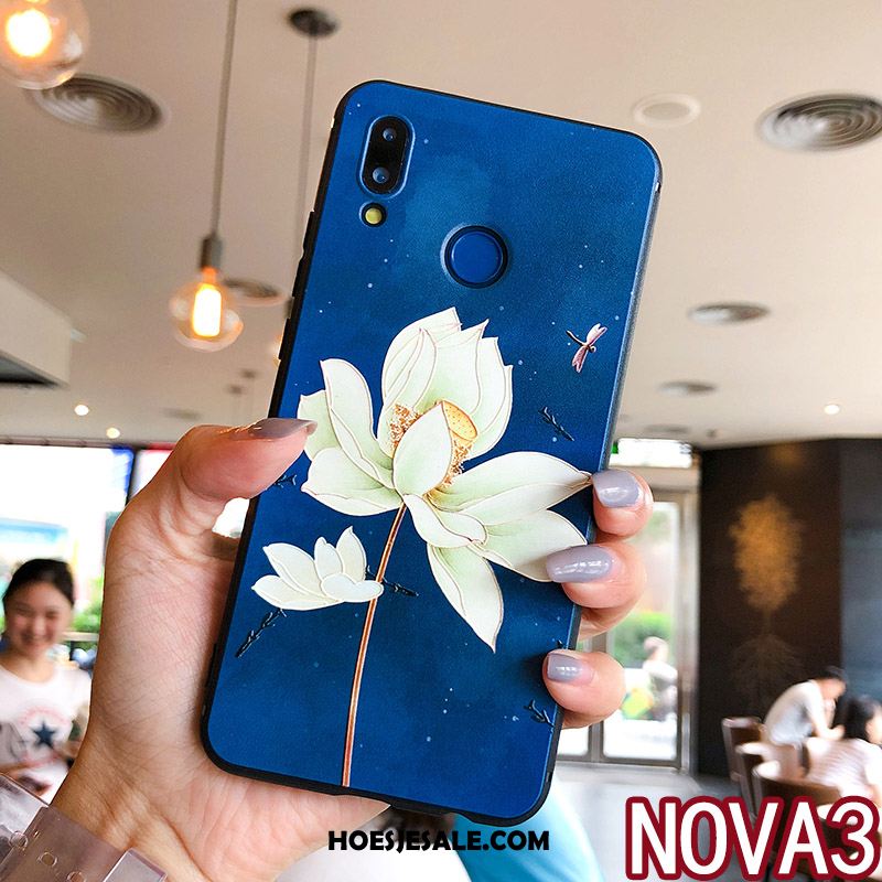 Huawei Nova 3 Hoesje Hanger Siliconen Reliëf Anti-fall Trendy Merk Aanbiedingen