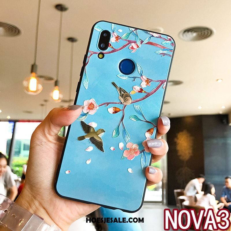 Huawei Nova 3 Hoesje Hanger Siliconen Reliëf Anti-fall Trendy Merk Aanbiedingen