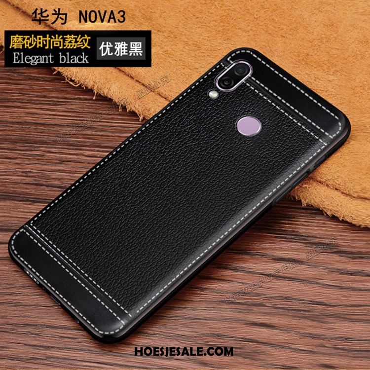 Huawei Nova 3 Hoesje Leren Etui Rood Anti-fall Zacht Mobiele Telefoon Aanbiedingen