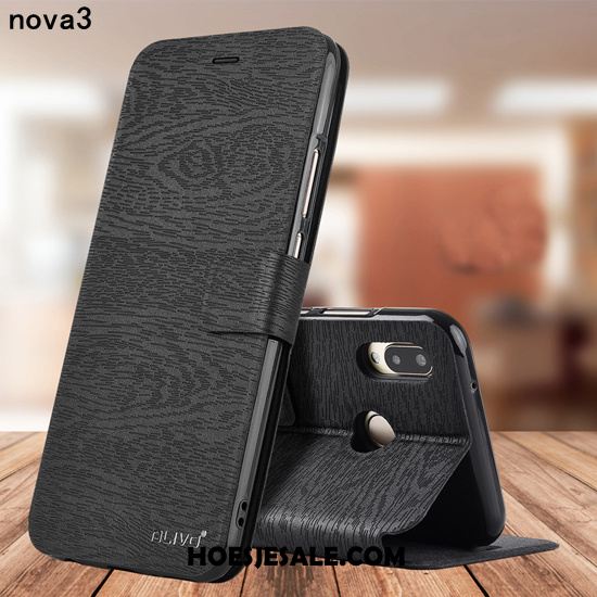 Huawei Nova 3 Hoesje Leren Etui Zacht Folio Anti-fall All Inclusive Korting