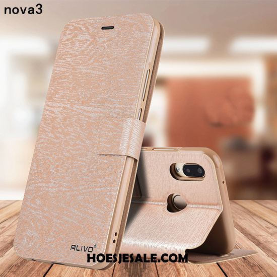 Huawei Nova 3 Hoesje Leren Etui Zacht Folio Anti-fall All Inclusive Korting