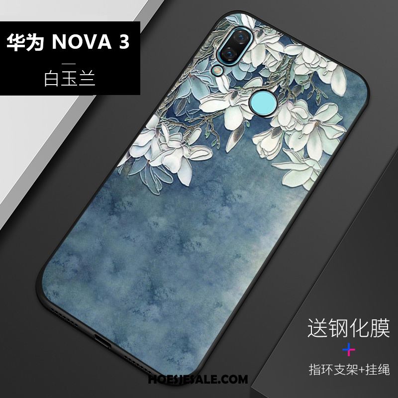 Huawei Nova 3 Hoesje Reliëf Bescherming Anti-fall Hoes Zacht Goedkoop