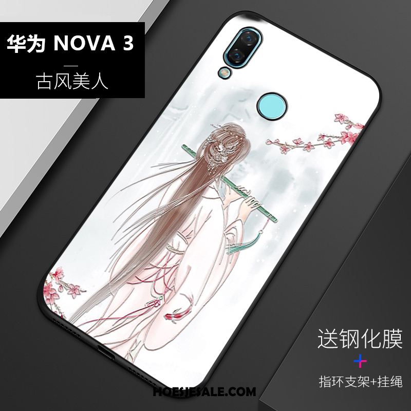 Huawei Nova 3 Hoesje Reliëf Bescherming Anti-fall Hoes Zacht Goedkoop