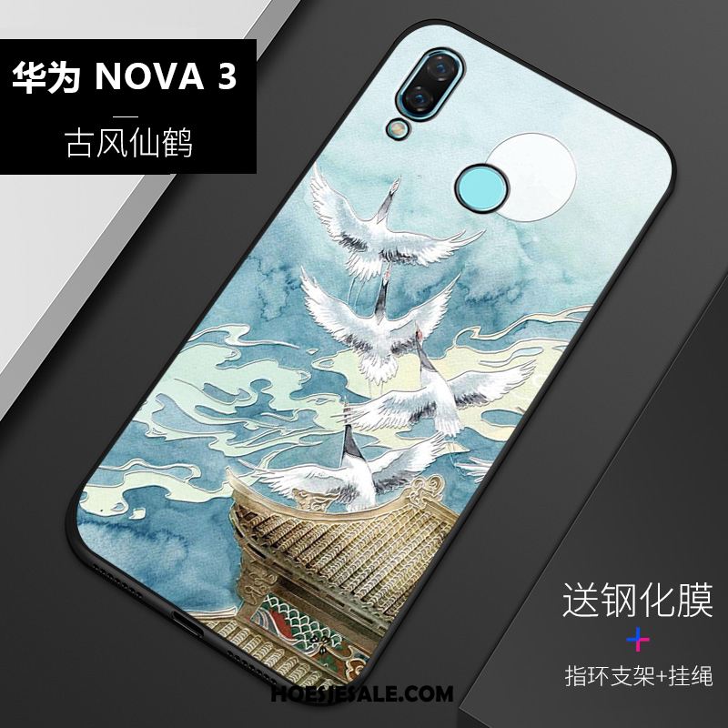 Huawei Nova 3 Hoesje Reliëf Bescherming Anti-fall Hoes Zacht Goedkoop