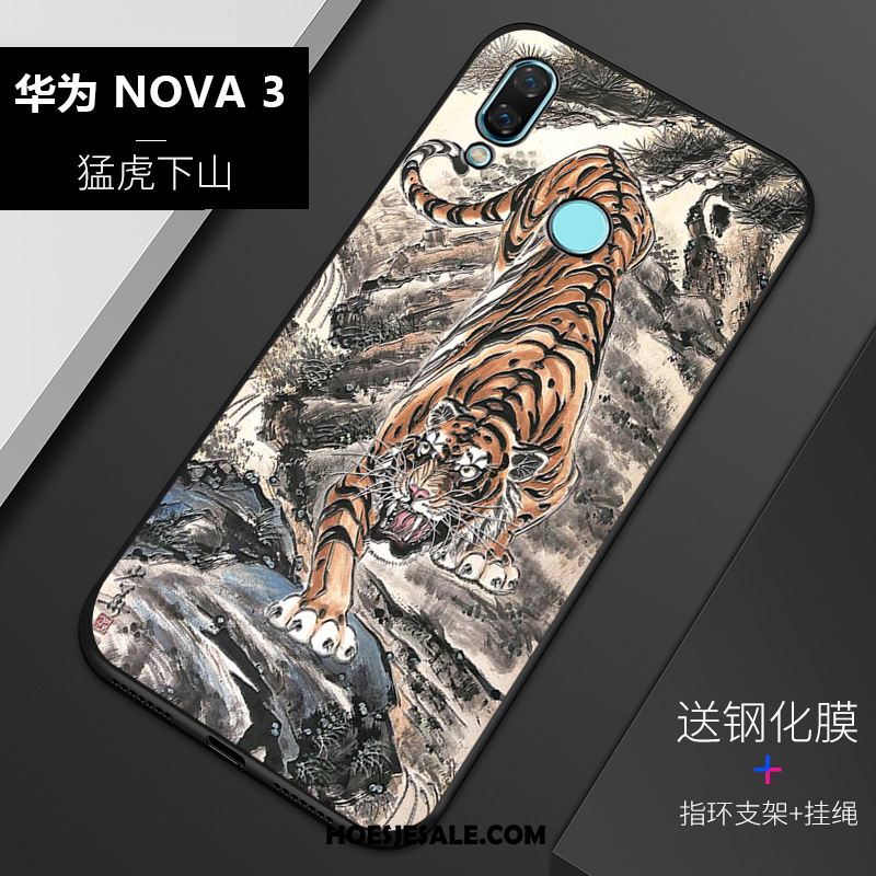 Huawei Nova 3 Hoesje Reliëf Bescherming Anti-fall Hoes Zacht Goedkoop