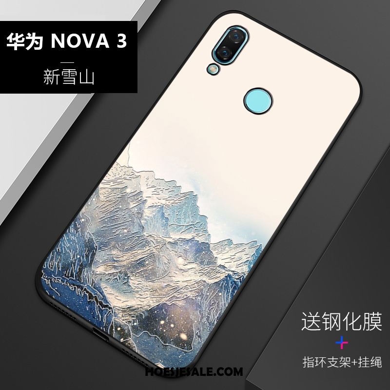 Huawei Nova 3 Hoesje Reliëf Bescherming Anti-fall Hoes Zacht Goedkoop