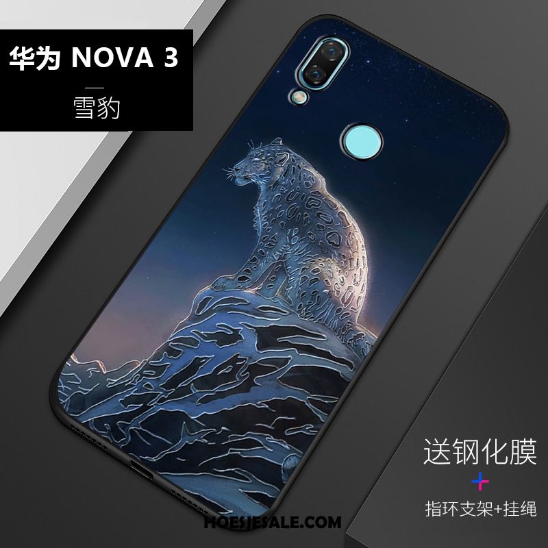 Huawei Nova 3 Hoesje Reliëf Bescherming Anti-fall Hoes Zacht Goedkoop