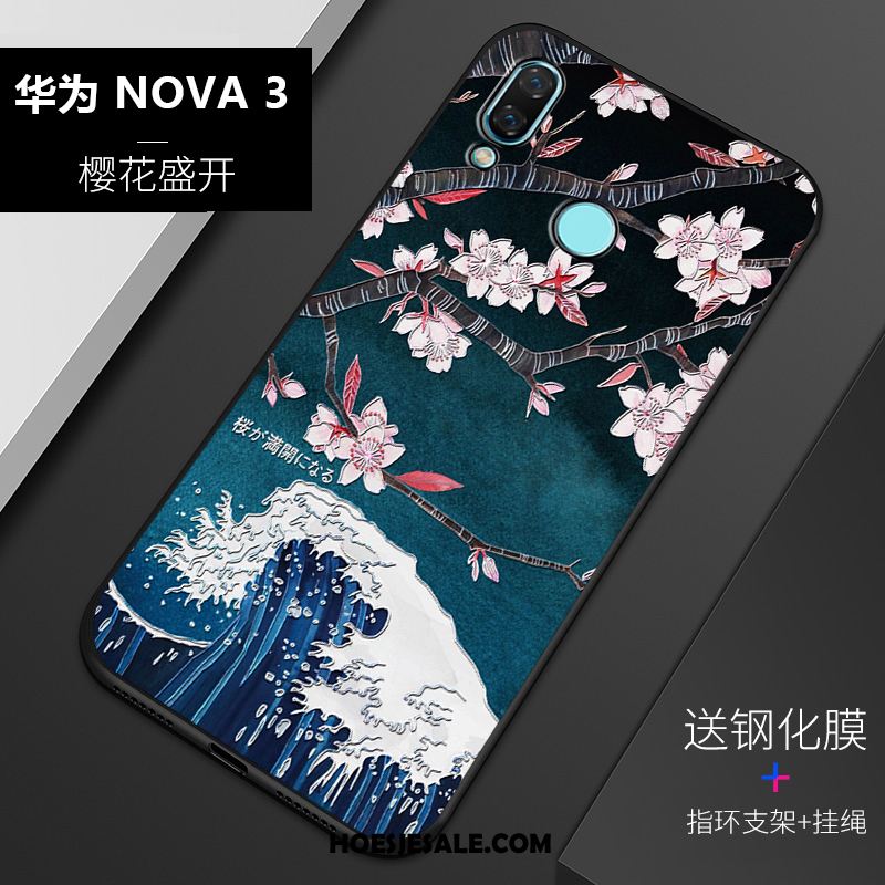 Huawei Nova 3 Hoesje Reliëf Bescherming Anti-fall Hoes Zacht Goedkoop