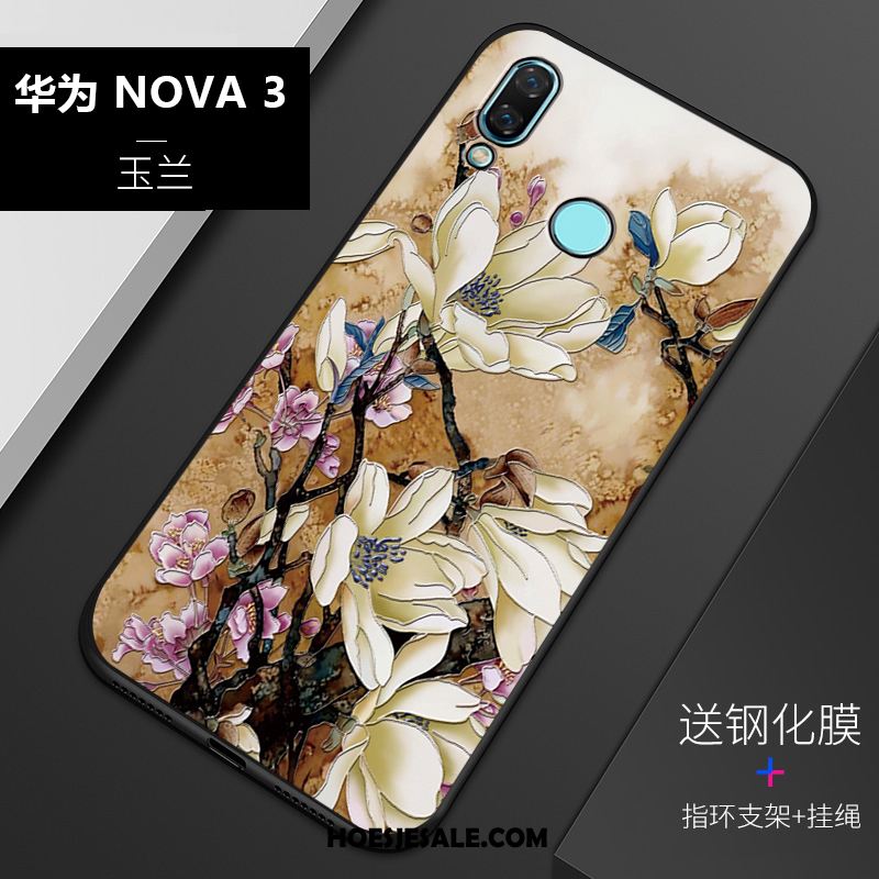 Huawei Nova 3 Hoesje Reliëf Bescherming Anti-fall Hoes Zacht Goedkoop