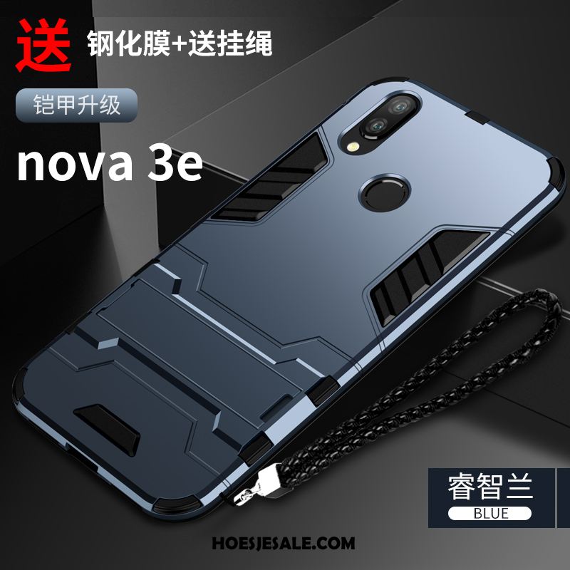 Huawei Nova 3e Hoesje All Inclusive Hard Scheppend Zwart Bescherming Korting