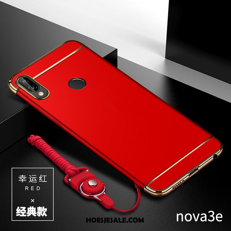 Huawei Nova 3e Hoesje Goud Anti-fall Net Red Hoes Trend Korting