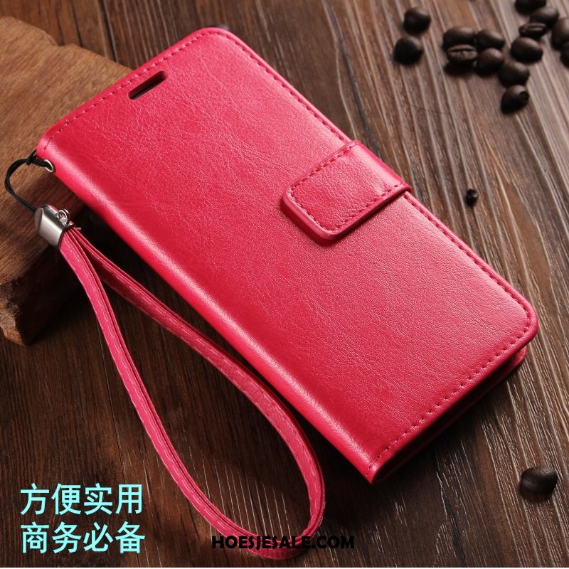 Huawei Nova 3e Hoesje Hoes Anti-fall Rood Folio Mobiele Telefoon Aanbiedingen