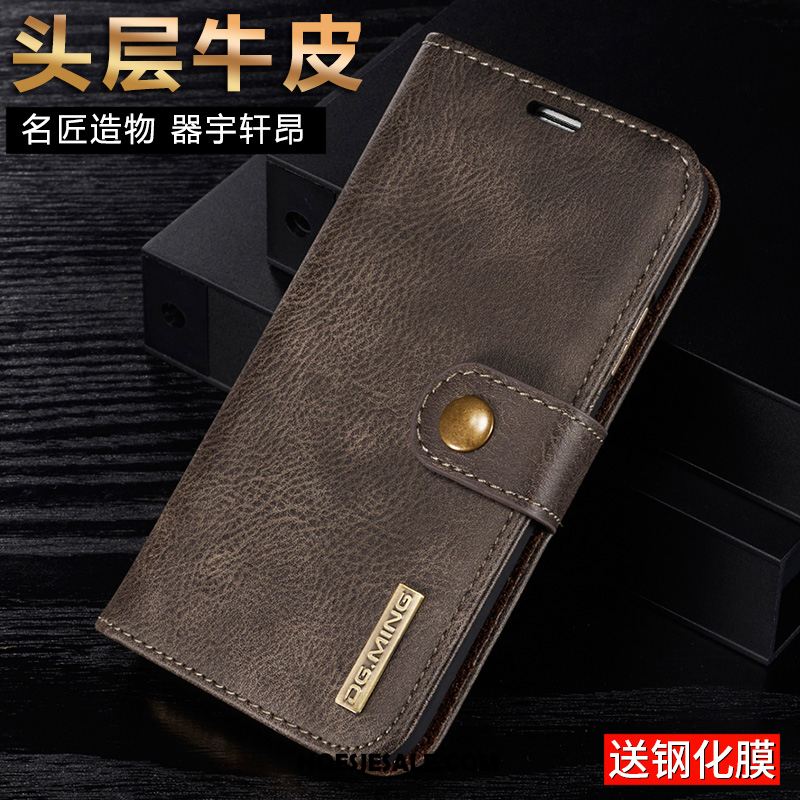 Huawei Nova 3e Hoesje Leren Etui Mobiele Telefoon Clamshell Wijnrood All Inclusive Kopen