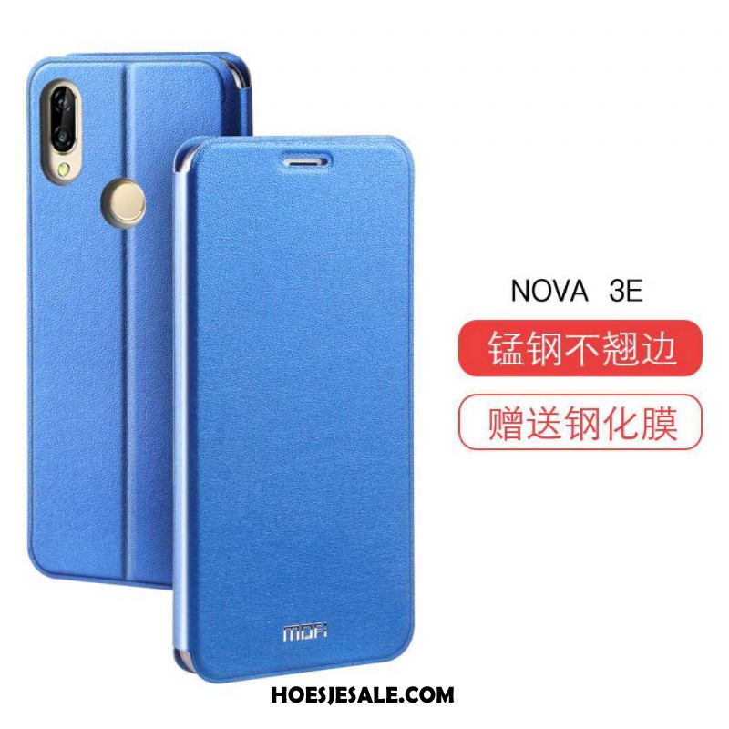 Huawei Nova 3e Hoesje Leren Etui Siliconen Mobiele Telefoon Bescherming All Inclusive Online