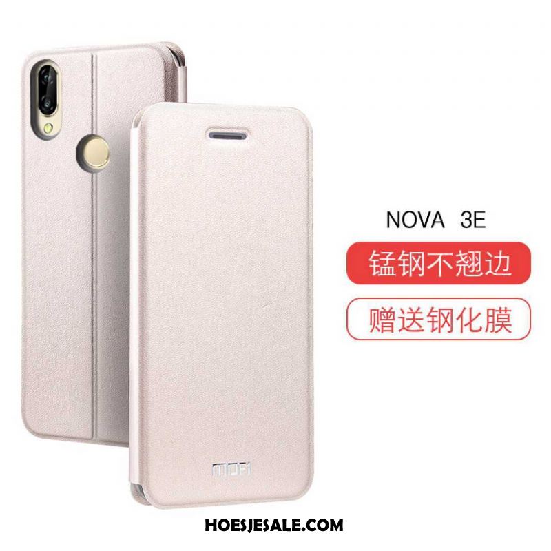 Huawei Nova 3e Hoesje Leren Etui Siliconen Mobiele Telefoon Bescherming All Inclusive Online