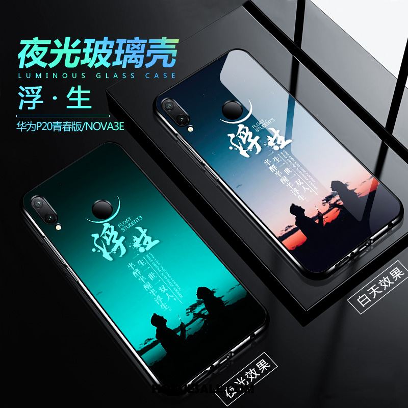 Huawei Nova 3e Hoesje Schrobben Glas Anti-fall Siliconen Net Red