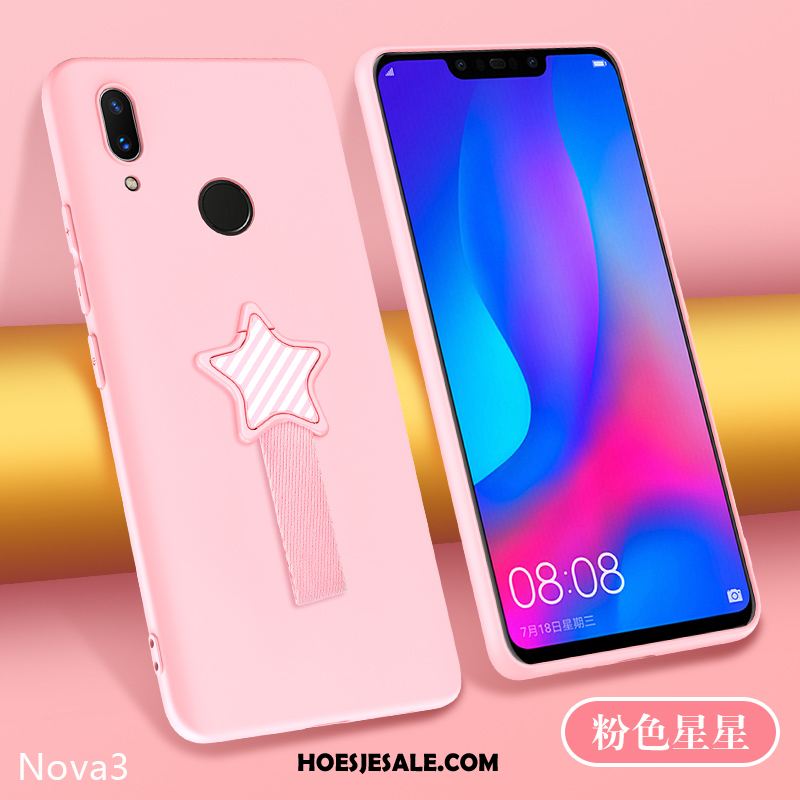 Huawei Nova 3e Hoesje Zacht Mobiele Telefoon Dun Rood Siliconen Kopen