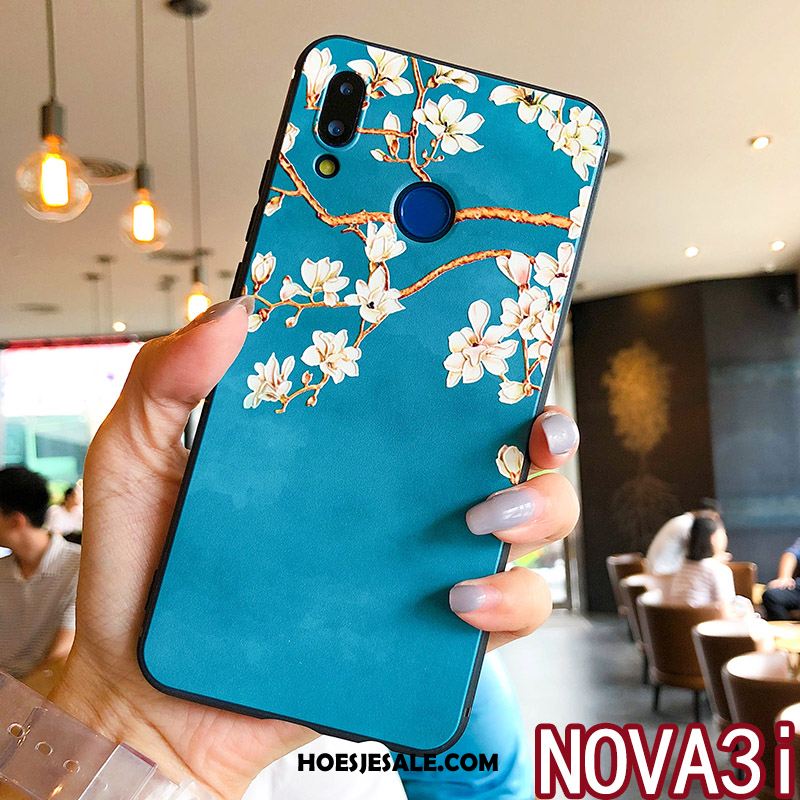 Huawei Nova 3i Hoesje All Inclusive Reliëf Zacht Hanger Ring Kopen