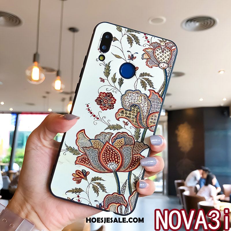 Huawei Nova 3i Hoesje All Inclusive Reliëf Zacht Hanger Ring Kopen