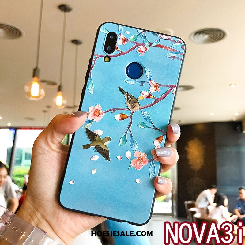 Huawei Nova 3i Hoesje All Inclusive Reliëf Zacht Hanger Ring Kopen