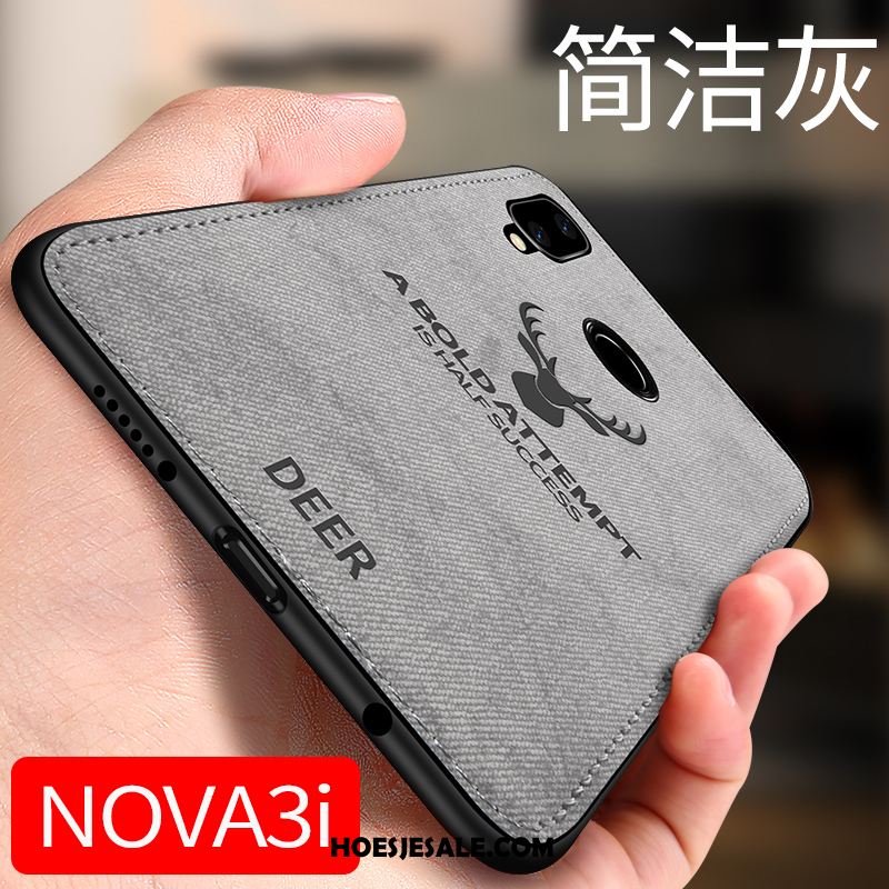 Huawei Nova 3i Hoesje Anti-fall Mobiele Telefoon Patroon Bescherming Grijs Sale