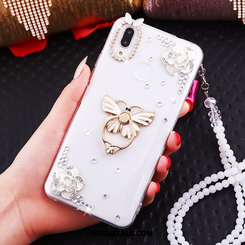 Huawei Nova 3i Hoesje Anti-fall Wit Met Strass Trend Hoes Kopen