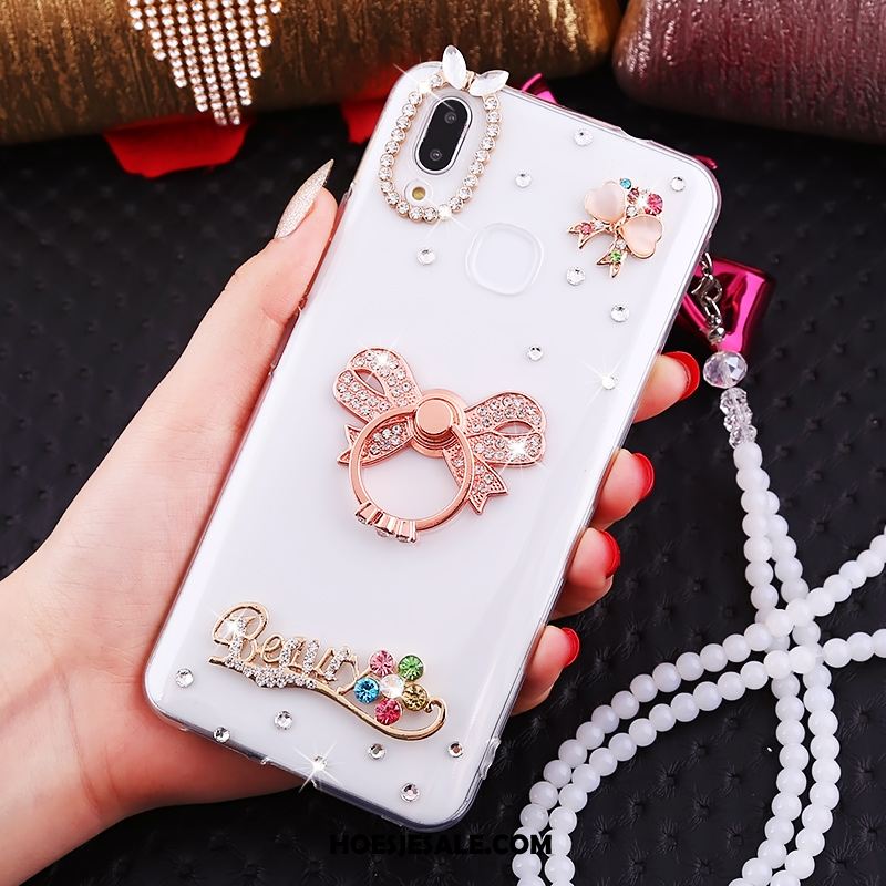 Huawei Nova 3i Hoesje Anti-fall Wit Met Strass Trend Hoes Kopen