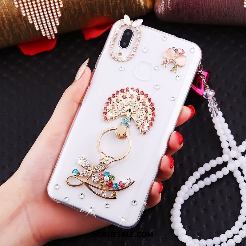 Huawei Nova 3i Hoesje Anti-fall Wit Met Strass Trend Hoes Kopen