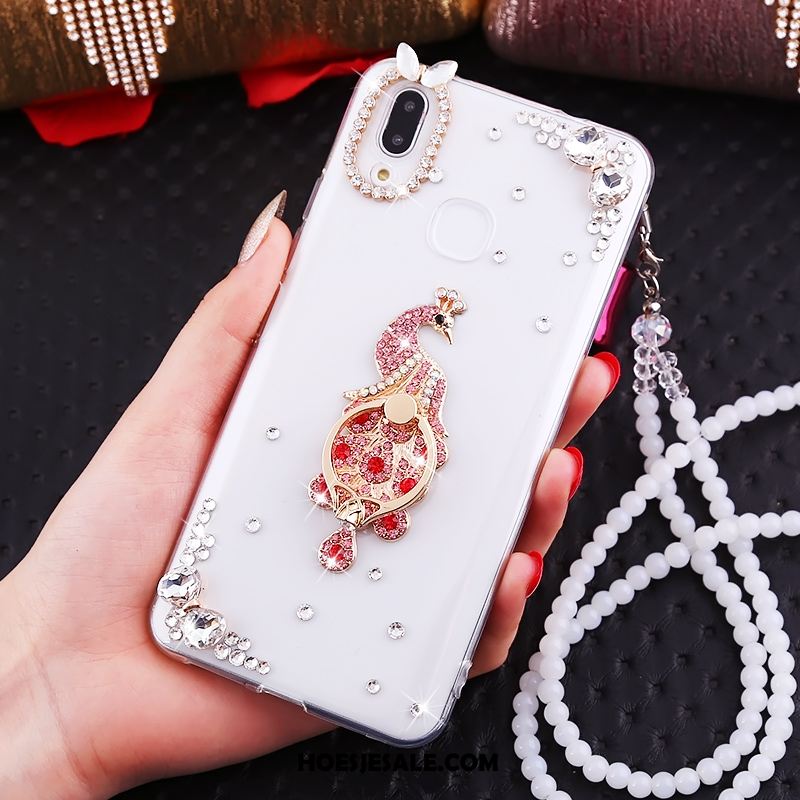 Huawei Nova 3i Hoesje Anti-fall Wit Met Strass Trend Hoes Kopen