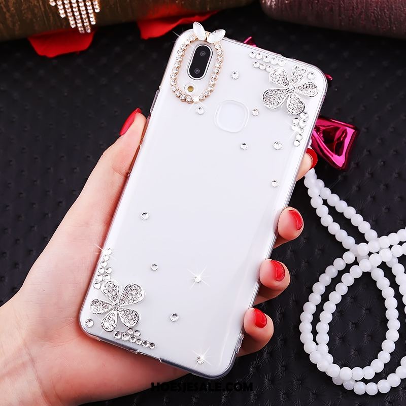 Huawei Nova 3i Hoesje Anti-fall Wit Met Strass Trend Hoes Kopen