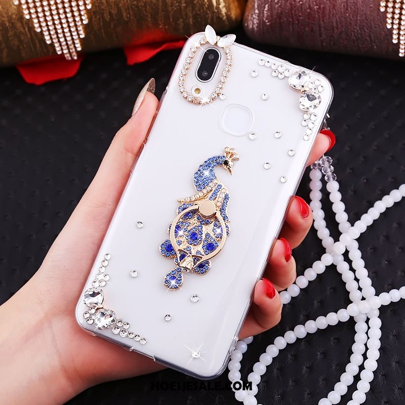 Huawei Nova 3i Hoesje Anti-fall Wit Met Strass Trend Hoes Kopen