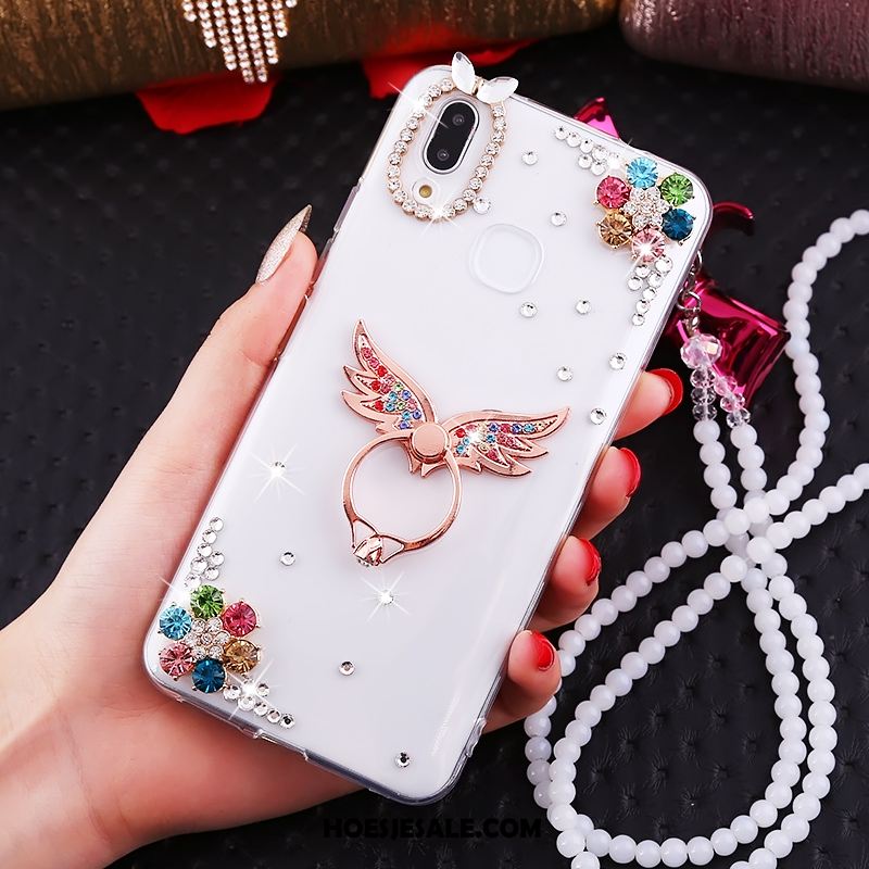 Huawei Nova 3i Hoesje Anti-fall Wit Met Strass Trend Hoes Kopen