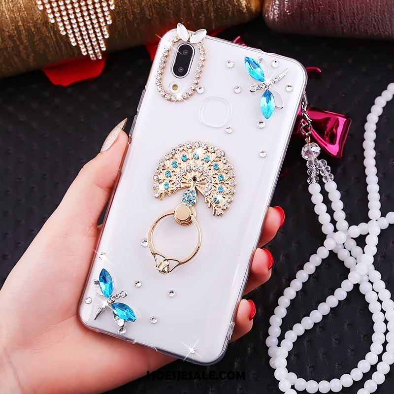 Huawei Nova 3i Hoesje Anti-fall Wit Met Strass Trend Hoes Kopen