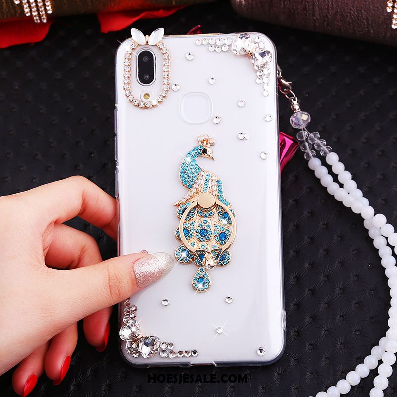 Huawei Nova 3i Hoesje Anti-fall Wit Met Strass Trend Hoes Kopen