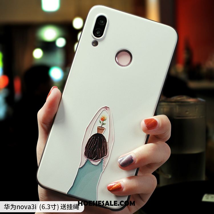 Huawei Nova 3i Hoesje Eenvoudige Trendy Merk Dun Net Red All Inclusive