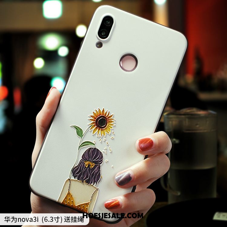 Huawei Nova 3i Hoesje Eenvoudige Trendy Merk Dun Net Red All Inclusive