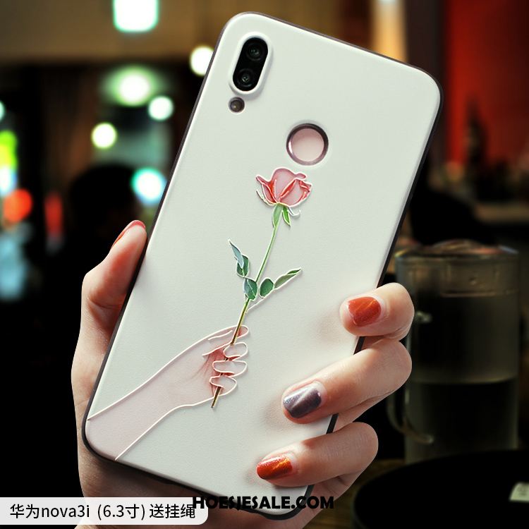 Huawei Nova 3i Hoesje Eenvoudige Trendy Merk Dun Net Red All Inclusive