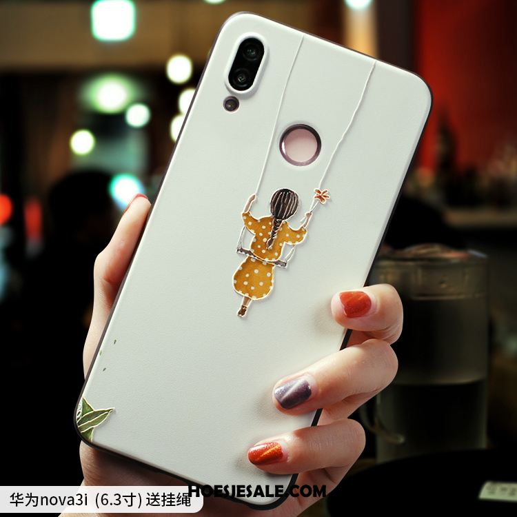 Huawei Nova 3i Hoesje Eenvoudige Trendy Merk Dun Net Red All Inclusive