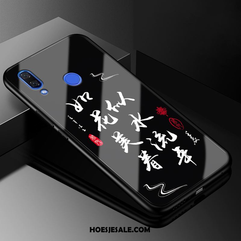 Huawei Nova 3i Hoesje Hoes Eenvoudige All Inclusive Zwart Glas Online