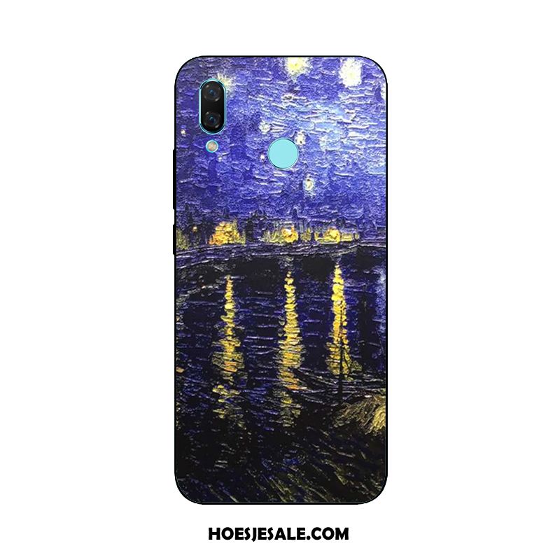 Huawei Nova 3i Hoesje Hoge Reliëf Blauw Hanger Europa Sale